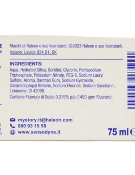 Sensodyne Dentifricio - 75ml - Fresh Cleaning - Con Tripla Azione Di Pulizia